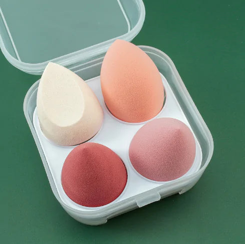 Set de 4 Esponjas de Maquillaje (Para Seco y Húmedo)
